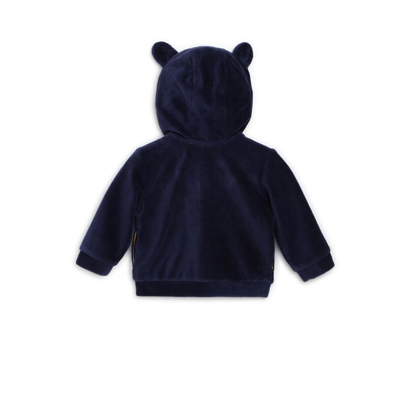 Boys Dark Blue Solid Cardigan image number 1